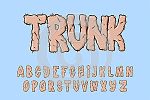 Alphabet Hairy Skin Horror Cartoon Vector