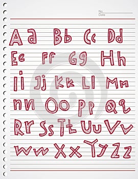 Alphabet kiddies doodle and stripe
