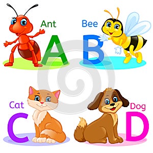 Alphabet kids animals ABCD