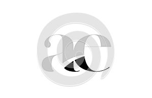 alphabet letter ae a e black and white logo icon design photo