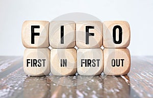 Alphabet letter block in word FIFO