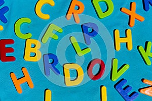 The alphabet letter chaos by colorful toy letters