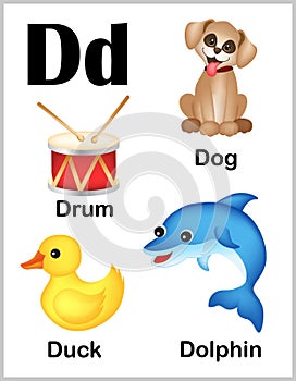 Alphabet letter D pictures