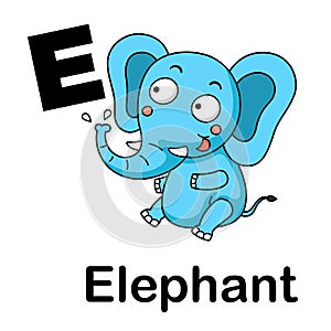 Alphabet Letter e-elephant