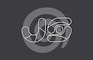 alphabet letter js j s combination black white logo company icon photo