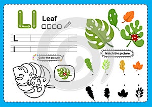 Alphabet Letter L-Leaf
