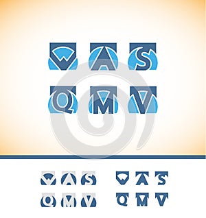 Alphabet letter logo icon set