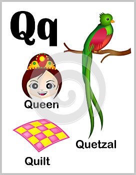 Alphabet letter Q pictures