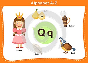 Alphabet Letter Q vector