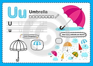 Alphabet Letter U-Umbrella