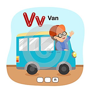 Alphabet Letter V-Van