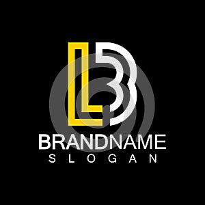 Alphabet Letters BL or LB business logo template