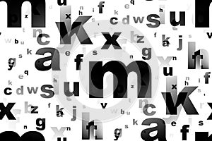 Alphabet letters collage