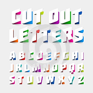 Alphabet letters cut out from paper