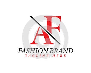 Alphabet letters FA, AF minimalist fashion brands and luxury classic serif fonts logo Design. photo