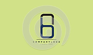 Alphabet letters Initials Monogram logo B6,6B,B and 6 photo