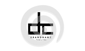 Initials Monogram logo DC