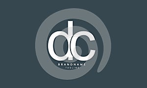 Initials Monogram logo DC