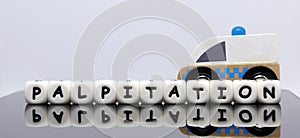 alphabet letters spelling a word palpitation photo