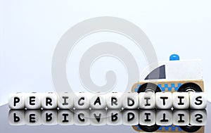 alphabet letters spelling a word pericarditis photo