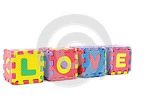 Alphabet love learning blocks