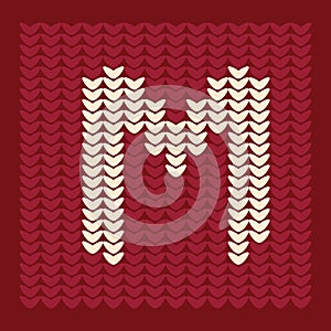 alphabet m. Vector illustration decorative design