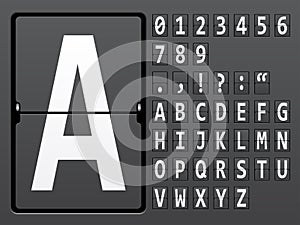 Alphabet of mechanical panel