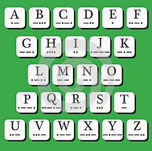 Alphabet with morse code