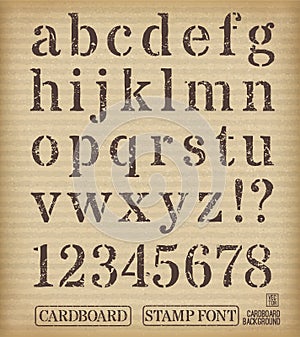 Alphabet old stamp style