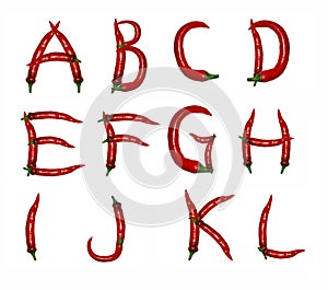 Alphabet of peppers