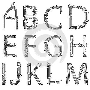 Alphabet of printed circuit boards