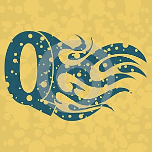 alphabet q. Vector illustration decorative design