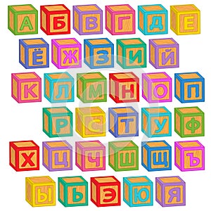 Alphabet russian blocks