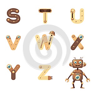Alphabet S-Z Robot