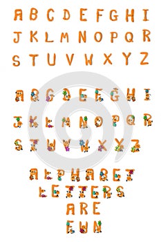 Alphabet Set Fuzzy Wuzzy A to Z