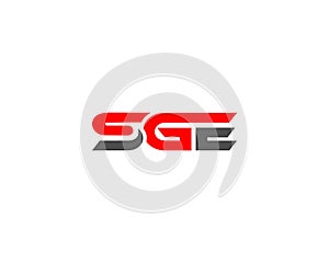 Alphabet SGE Letter Logo Design.