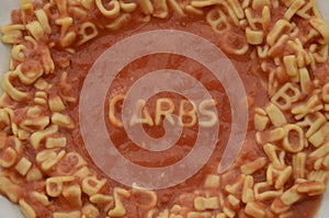 Alphabet Spaghetti Letters Spell Carbs