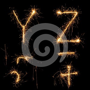 Alphabet sparkler