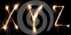 Alphabet sparkler
