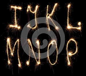 Alphabet sparkler photo