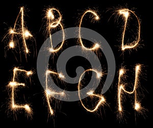 Alphabet sparkler