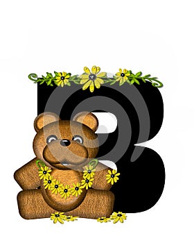 Alphabet Teddy Making Daisy Chain B