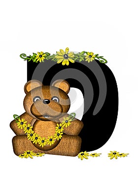 Alphabet Teddy Making Daisy Chain D