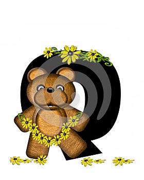 Alphabet Teddy Making Daisy Chain Q photo