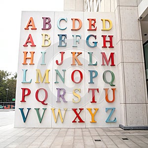 Alphabet text effect isolated on white background photo