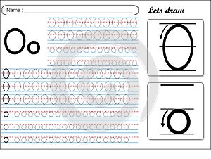 Tracing Worksheet -Oo photo