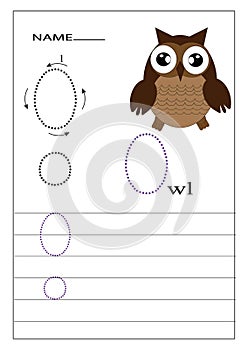 Alphabet Tracing Worksheet O