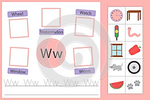 Alphabet tracing worksheet for preschool