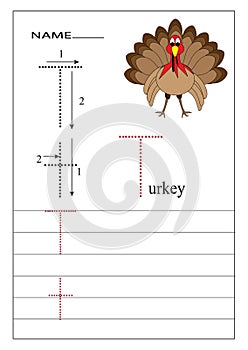 Alphabet Tracing Worksheet T