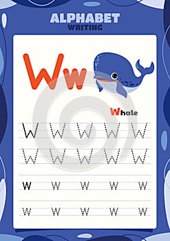 Alphabet Tracing Worksheet Template With Animal